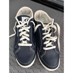 Dexter Navy Blue White Lace Up Athletic Bowling Shoes Mens Size 9